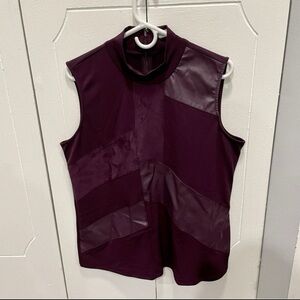 Calvin Klein Deep Plum Sleeveless Blouse